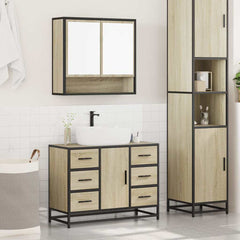 Bathroom Furniture Set 2 pcs Engineered Wood Sonoma oak
