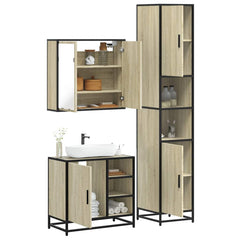 Bathroom Furniture Set 3 pcs 65 x 33 x 60 cm Sonoma oak