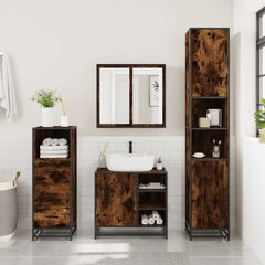 Bathroom Furniture Set 3 pcs 65 x 33 x 60 cm Smoked oak