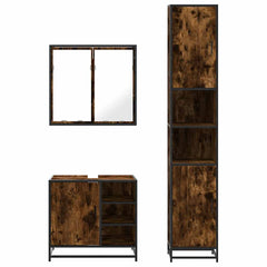 Bathroom Furniture Set 3 pcs 65 x 33 x 60 cm Smoked oak