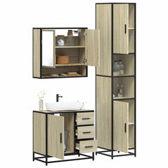 Bathroom Furniture Set 3 pcs 35 x 37.5 x 188.5 cm Sonoma oak