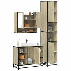 Bathroom Furniture Set 3 pcs 35 x 37.5 x 188.5 cm Sonoma oak