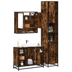 Bathroom Furniture Set 3 pcs 35 x 37.5 x 188.5 cm Smoked oak