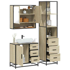 Bathroom Furniture Set 3 pcs Engineered Wood Sonoma oak