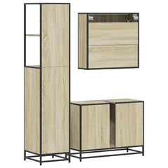 Bathroom Furniture Set 3 pcs Engineered Wood Sonoma oak