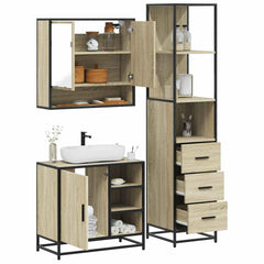 Bathroom Furniture Set 3 pcs Engineered Wood Sonoma oak