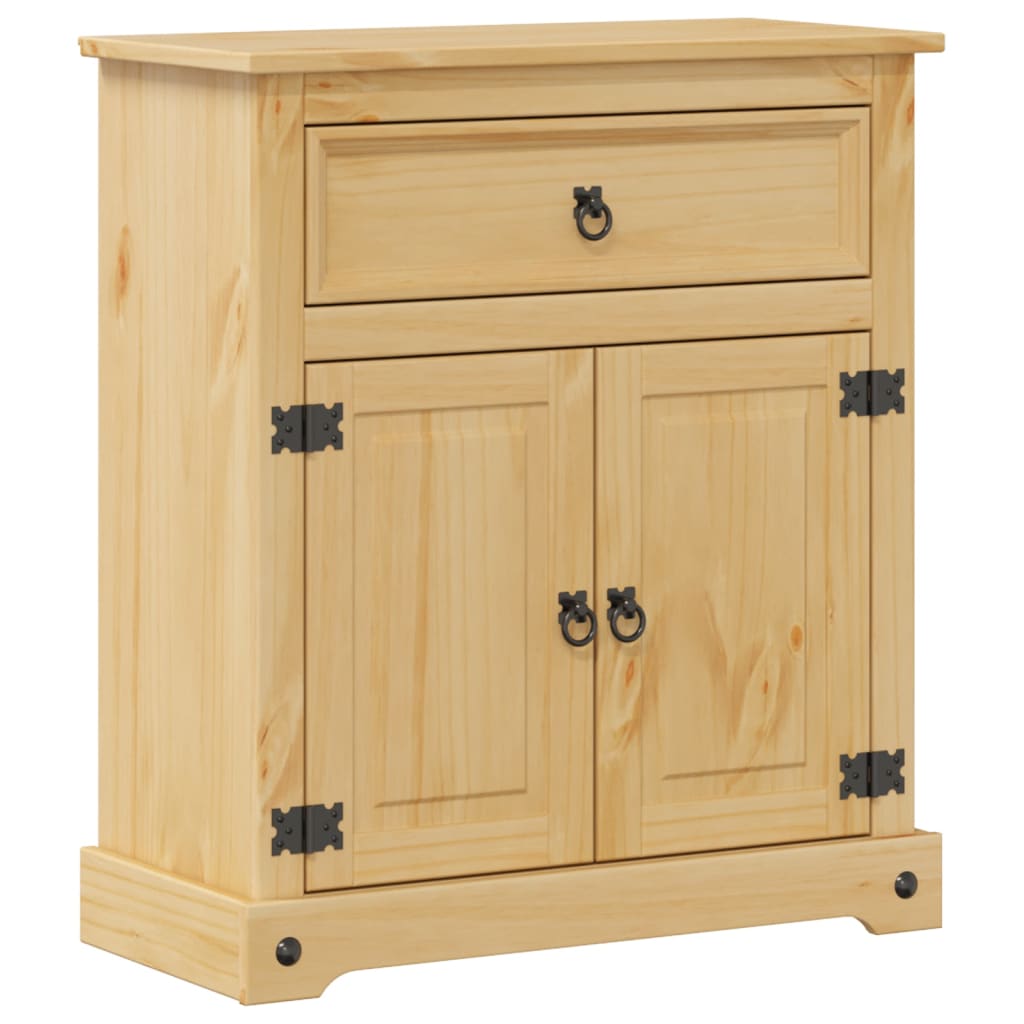 vidaXL Bathroom Cabinet "Corona" 70x33x80 cm Solid Wood Pine 2