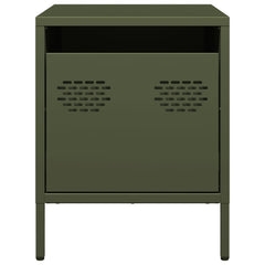vidaXL Bedside Cabinets 2 pcs Olive Green 35x39x43.5 cm Steel 5