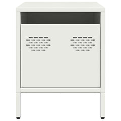 vidaXL Bedside Cabinet White 35x39x43.5 cm Steel 5