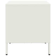 vidaXL Bedside Cabinet White 35x39x43.5 cm Steel 6