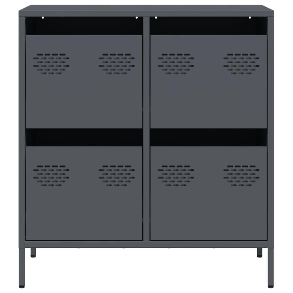 vidaXL Sideboard Anthracite 68x39x73.5 cm Cold-rolled Steel 5