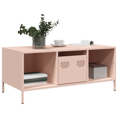 vidaXL Coffee Table Pink 101.5x50x43.5 cm Cold-rolled Steel 3