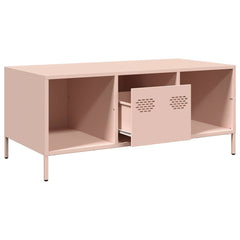 vidaXL Coffee Table Pink 101.5x50x43.5 cm Cold-rolled Steel 5