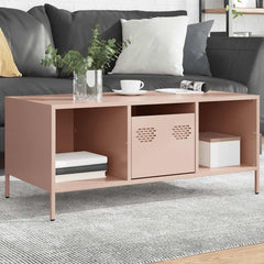 vidaXL Coffee Table Pink 101.5x50x43.5 cm Cold-rolled Steel 1