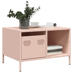 vidaXL Coffee Table Pink 68.5x50x43.5 cm Cold-rolled Steel 1