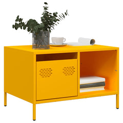 vidaXL Coffee Table Mustard Yellow 68.5x50x43.5 cm Cold-rolled Steel 1