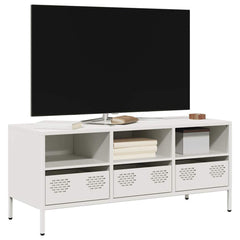 TV Cabinet 101.5x39x43.5 cm Cold-rolled Steel White