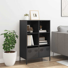 vidaXL Highboard Black 68x39x103.5 cm Steel 3
