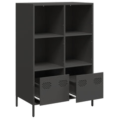vidaXL Highboard Black 68x39x103.5 cm Steel 4