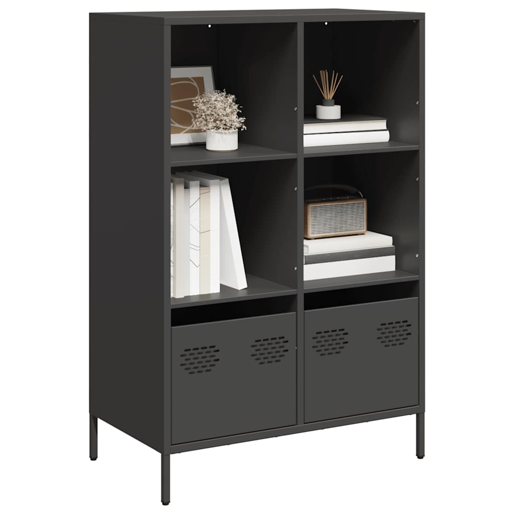 vidaXL Highboard Black 68x39x103.5 cm Steel 1