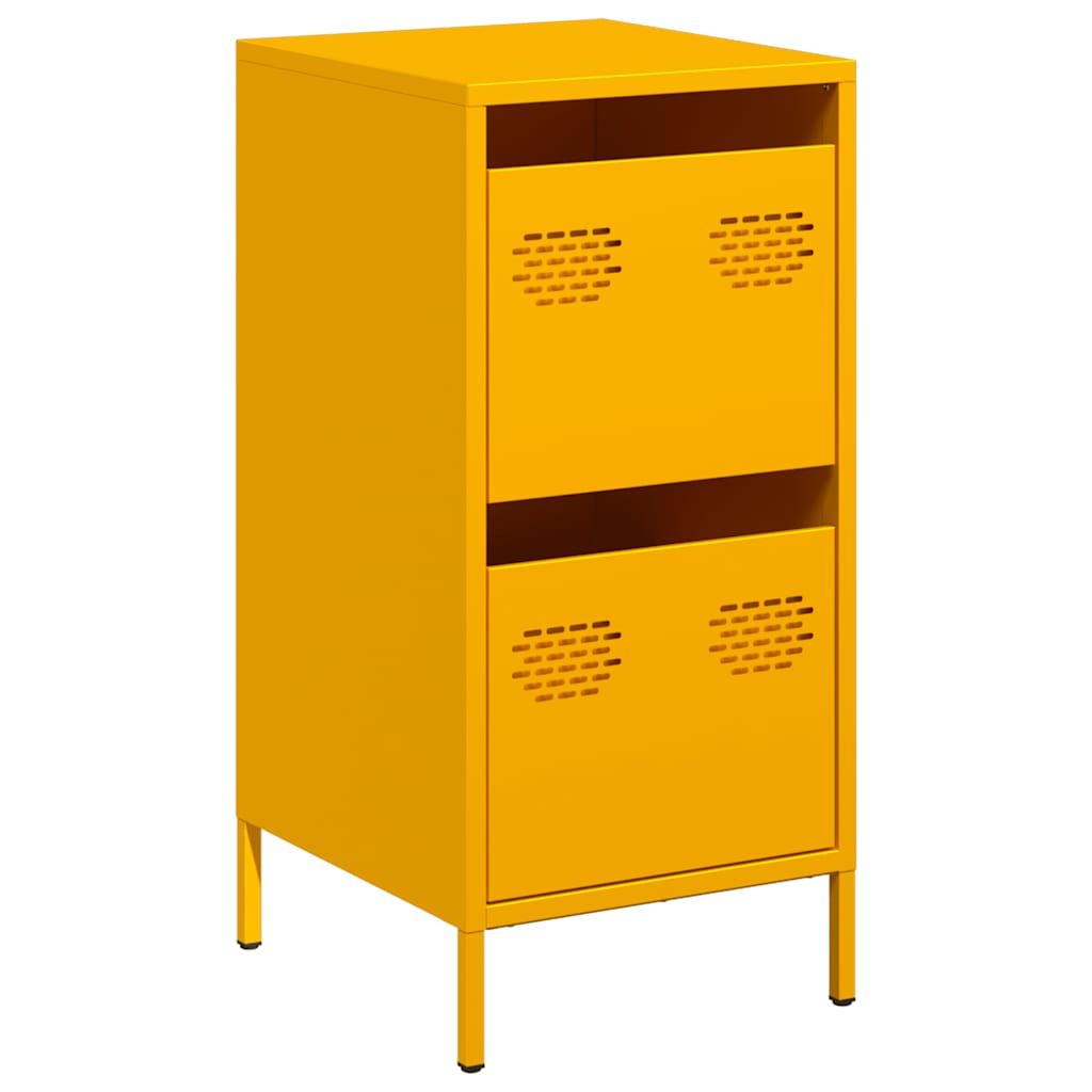 vidaXL Sideboard Mustard Yellow 35x39x73.5 cm Cold-rolled Steel 2
