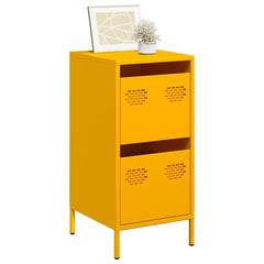 vidaXL Sideboard Mustard Yellow 35x39x73.5 cm Cold-rolled Steel 1