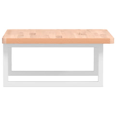vidaXL Basin Shelf Wall Mounted Steel and Solid Wood Beech 5