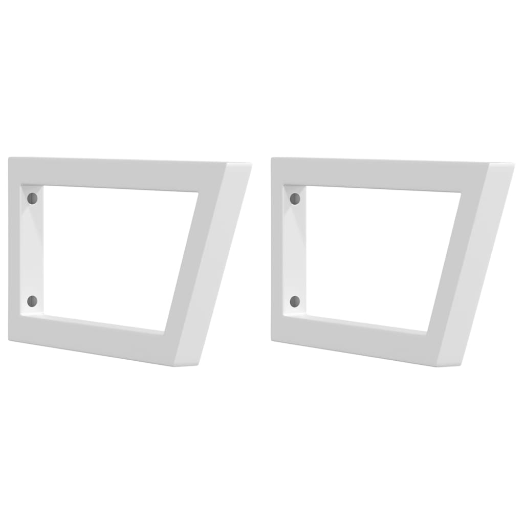 Basin Shelf Wall Mounted Steel Solid Wood Trapezium Brown white