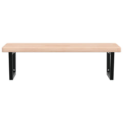 vidaXL Basin Shelf Wall Mounted Steel and Solid Wood Oak 4