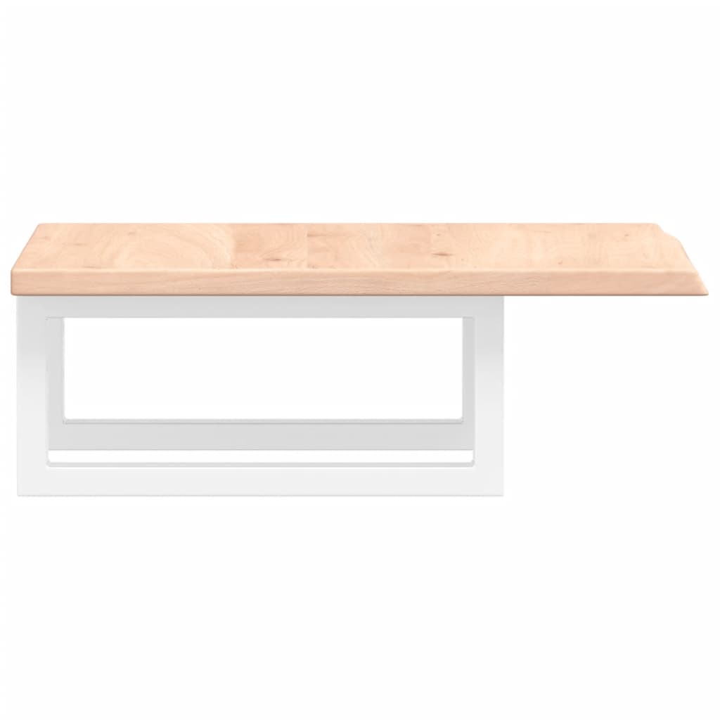 vidaXL Basin Shelf Wall Mounted Steel and Solid Wood Oak 5