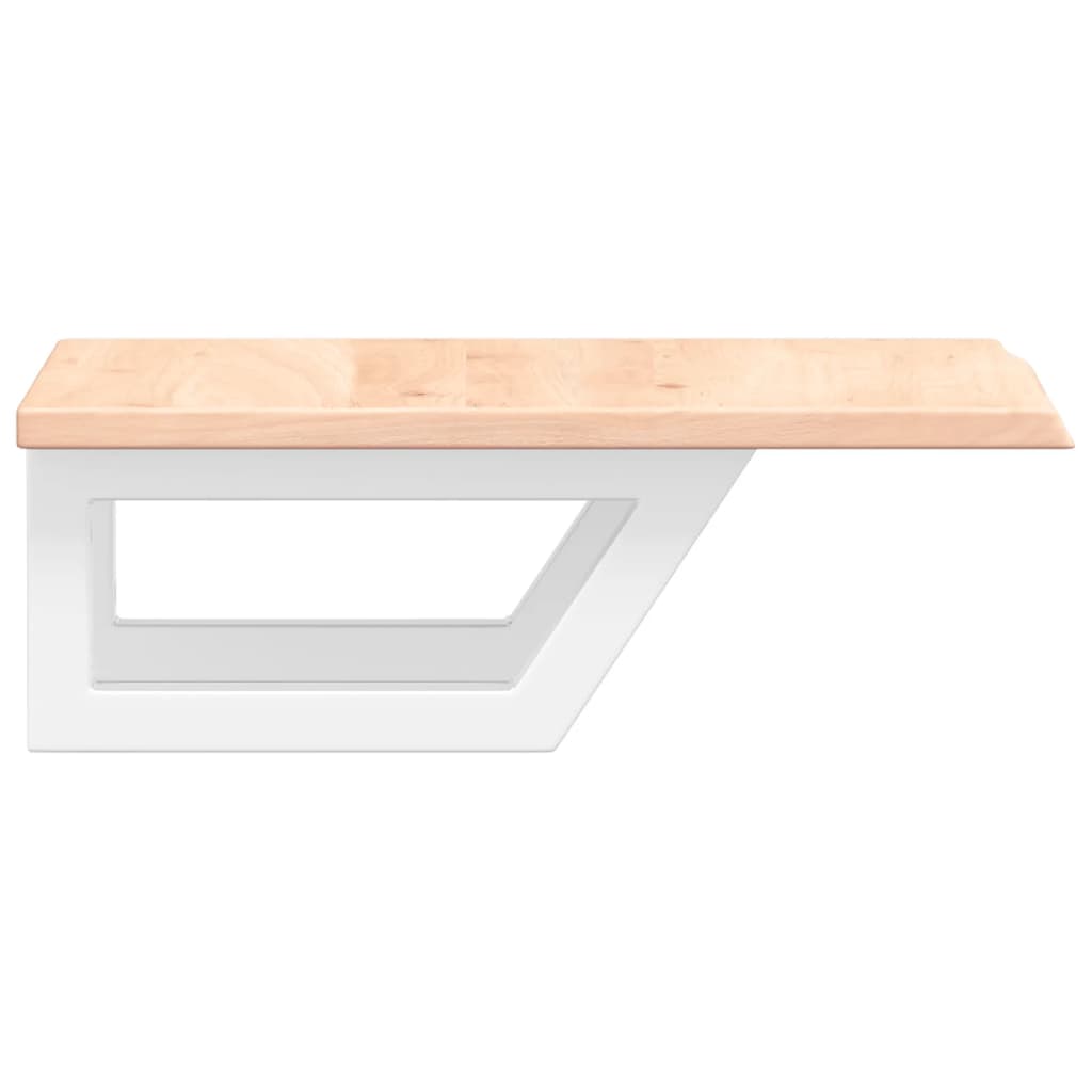 vidaXL Basin Shelf Wall Mounted Steel and Solid Wood Oak 5