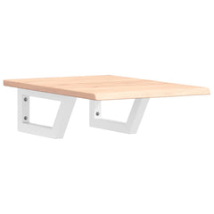 vidaXL Basin Shelf Wall Mounted Steel and Solid Wood Oak 2