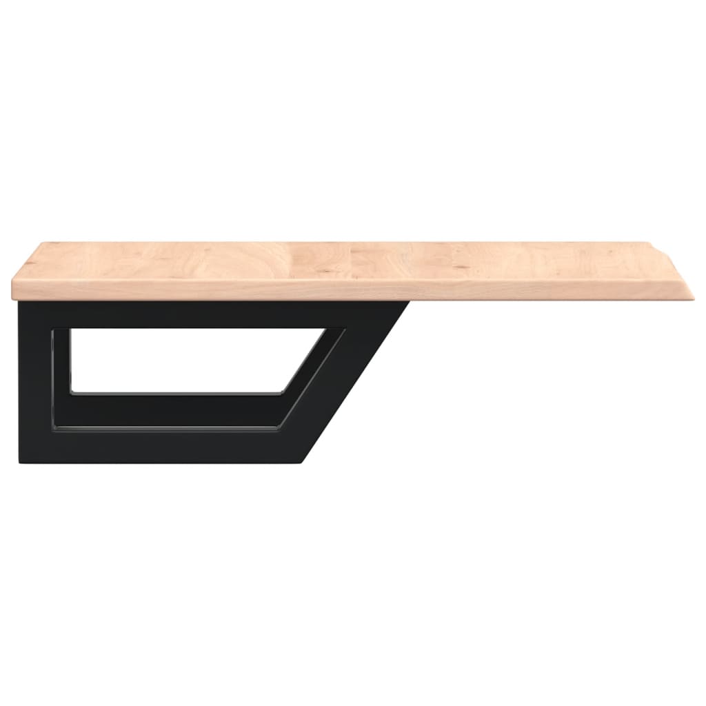 vidaXL Basin Shelf Wall Mounted Steel and Solid Wood Oak 5