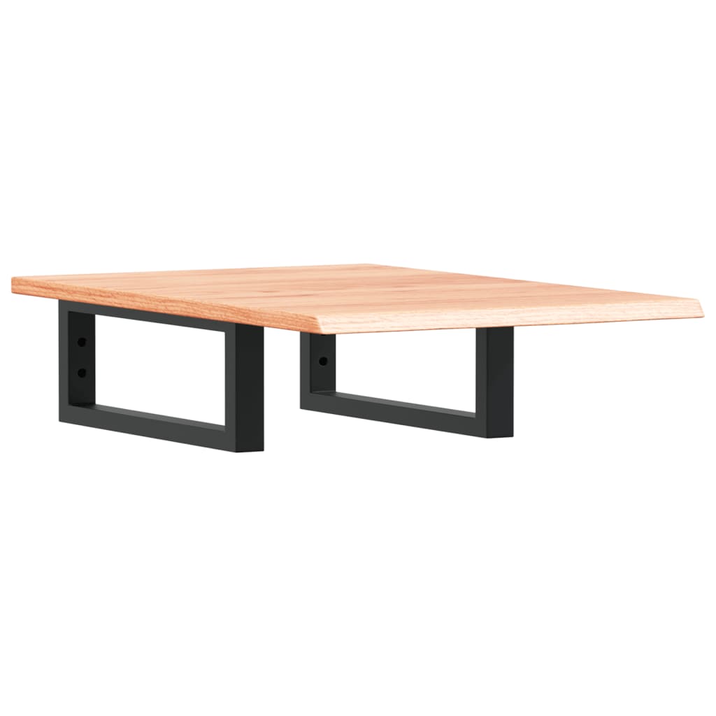 vidaXL Basin Shelf Wall Mounted Steel and Solid Wood Oak 2