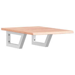 vidaXL Basin Shelf Wall Mounted Steel and Solid Wood Oak 2