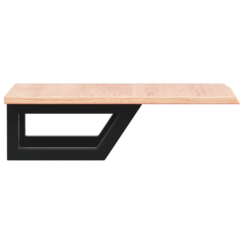 vidaXL Basin Shelf Wall Mounted Steel and Solid Wood Oak 5