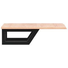 vidaXL Basin Shelf Wall Mounted Steel and Solid Wood Oak 5