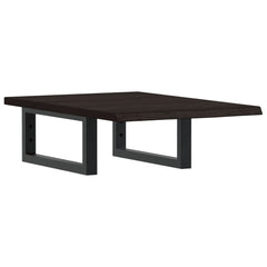 vidaXL Basin Shelf Wall Mounted Steel and Solid Wood Oak 2