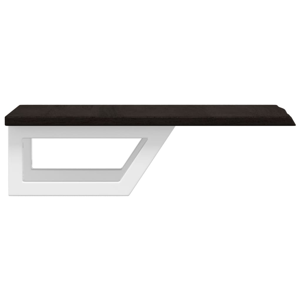 vidaXL Basin Shelf Wall Mounted Steel and Solid Wood Oak 5