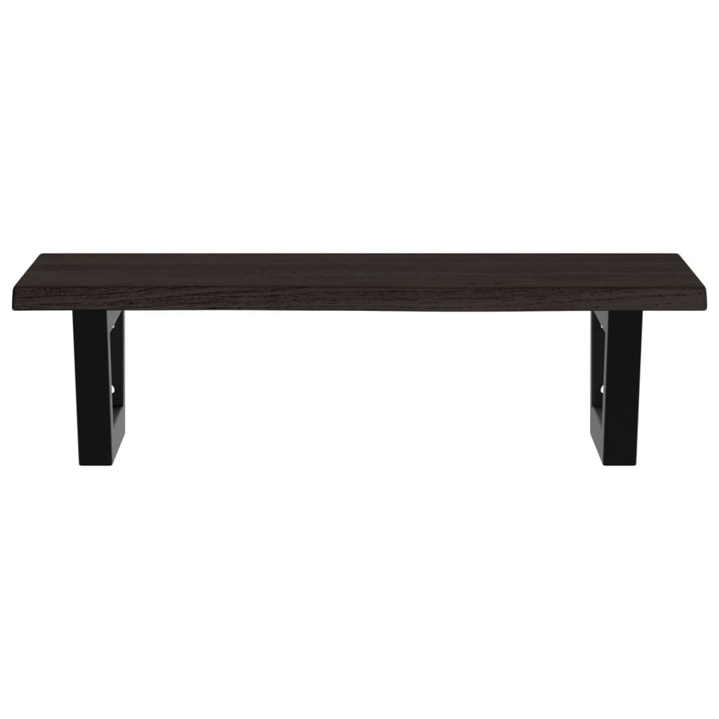vidaXL Basin Shelf Wall Mounted Steel and Solid Wood Oak 4