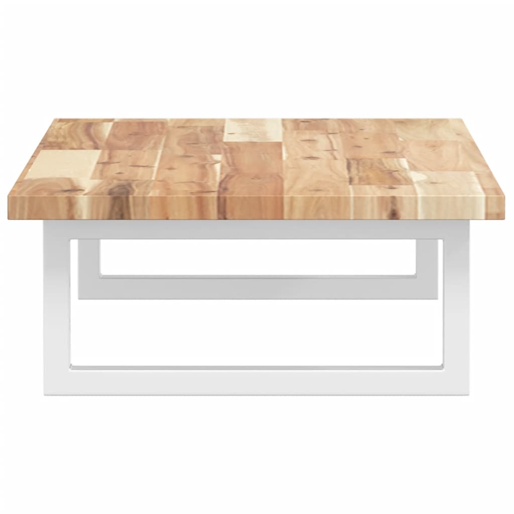 vidaXL Basin Shelf Wall Mounted Steel and Solid Wood Acacia 5