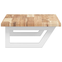vidaXL Basin Shelf Wall Mounted Steel and Solid Wood Acacia 5