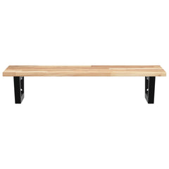 vidaXL Basin Shelf Wall Mounted Steel and Solid Wood Acacia 4