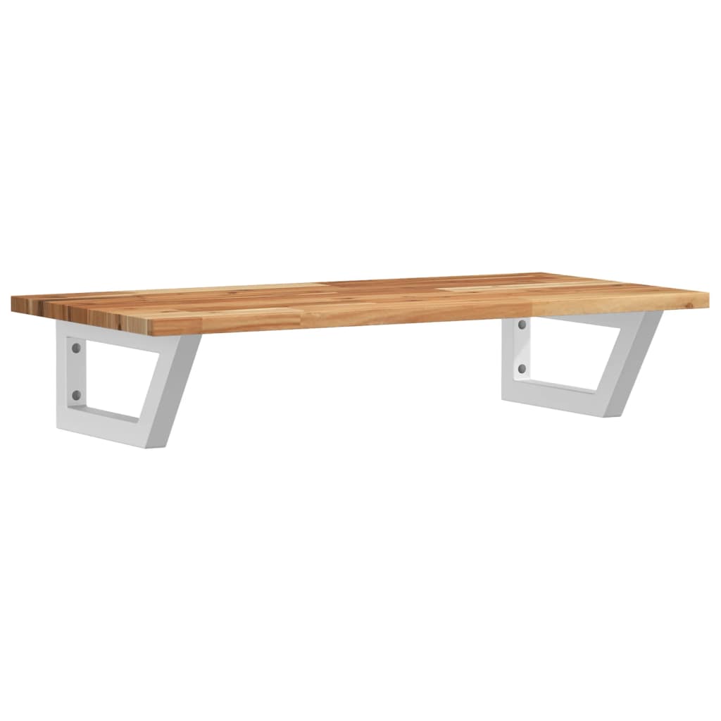 vidaXL Basin Shelf Wall Mounted Steel and Solid Wood Acacia 2