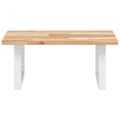 vidaXL Basin Shelf Wall Mounted Steel and Solid Wood Acacia 4