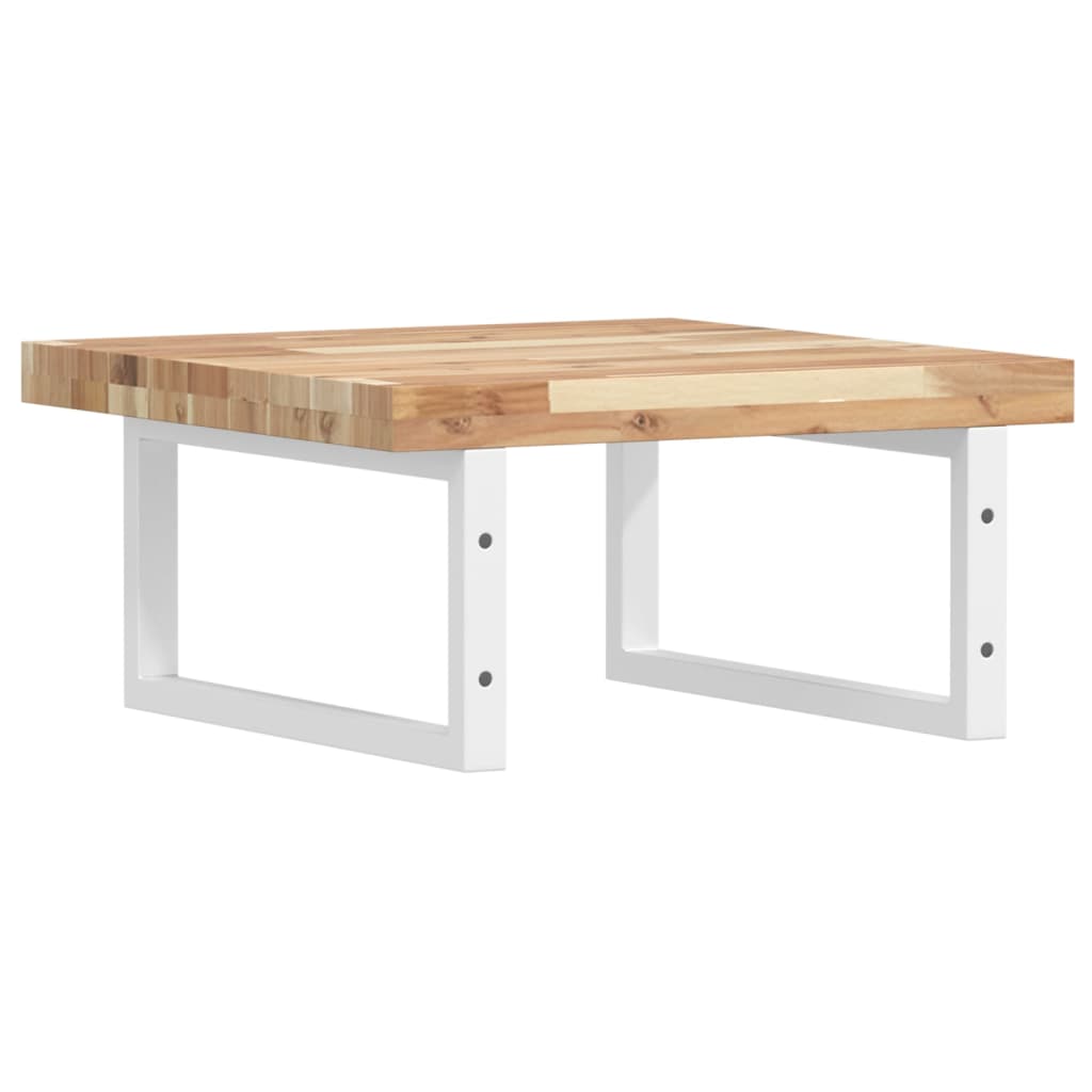 vidaXL Basin Shelf Wall Mounted Steel and Solid Wood Acacia 6