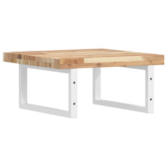 vidaXL Basin Shelf Wall Mounted Steel and Solid Wood Acacia 6
