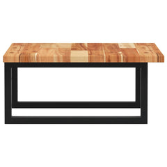 vidaXL Basin Shelf Wall Mounted Steel and Solid Wood Acacia 5