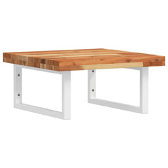 vidaXL Basin Shelf Wall Mounted Steel and Solid Wood Acacia 2