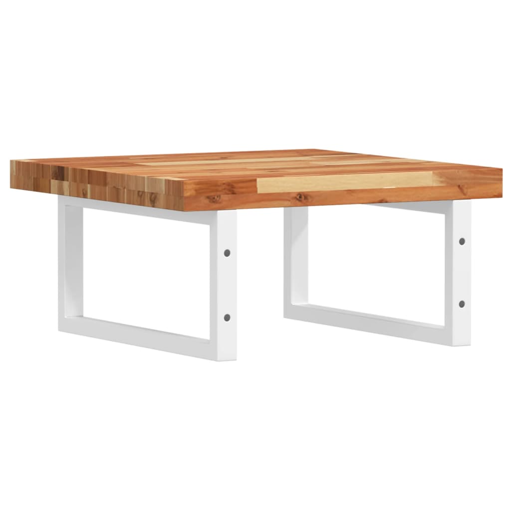 vidaXL Basin Shelf Wall Mounted Steel and Solid Wood Acacia 6